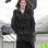 PASSENGERS ANNE HATHAWAY (CLAIRE SUMMERS) BLACK WOOL TRENCH COAT