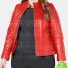 RED LEATHER JACKET PLUS SIZE