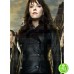 SANCTUARY AMANDA TAPPING (HELEN MAGNUS) BLACK SHEARLING LEATHER JACKET