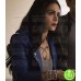 SHADOWHUNTERS EMERAUDE TOUBIA (ISABELLE LIGHTWOOD) BLUE LEATHER JACKET