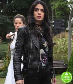 SHADOWHUNTERS EMERAUDE TOUBIA (ISABELLE LIGHTWOOD) BLACK LEATHER JACKET