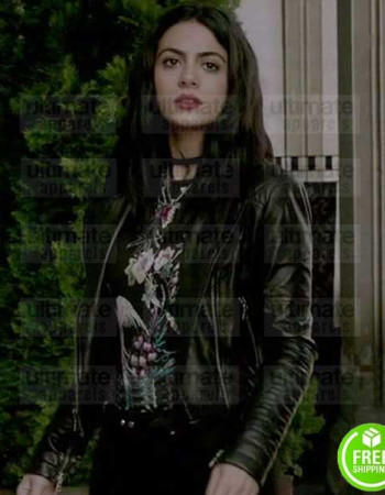 SHADOWHUNTERS EMERAUDE TOUBIA (ISABELLE LIGHTWOOD) BLACK LEATHER JACKET SHADOWHUNTERS EMERAUDE TOUBIA (ISABELLE LIGHTWOOD) BLACK LEATHER JACKET