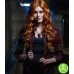 SHADOWHUNTERS KATHERINE MCNAMARA (CLARY FRAY) MARRON LEATHER JACKET