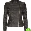 SOFT LAMBSKIN BLACK LEATHER BIKER JACKET