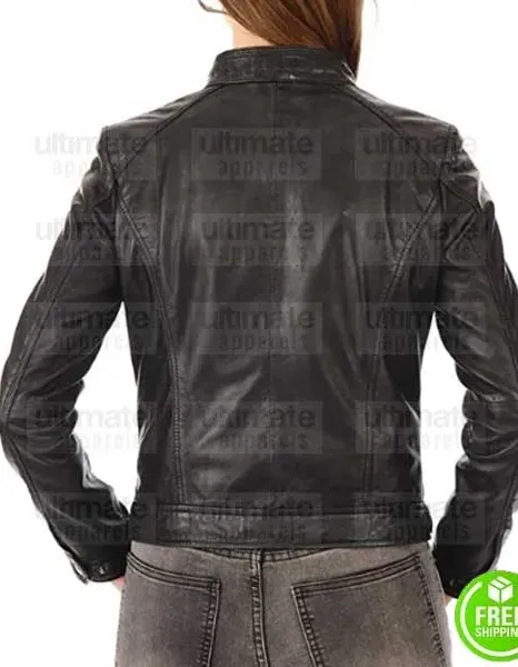 WOMEN'S SOFT LAMBSKIN LEATHER JACKET