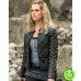 THE 100 ELIZA TAYLOR (CLARKE GRIFFIN) BLACK LEATHER JACKET