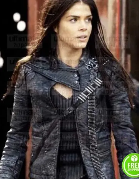 THE 100 MARIE AVGEROPOULOS (OCTAVIA BLAKE) BLACK LEATHER JACKET THE 100 MARIE AVGEROPOULOS (OCTAVIA BLAKE) BLACK LEATHER JACKET