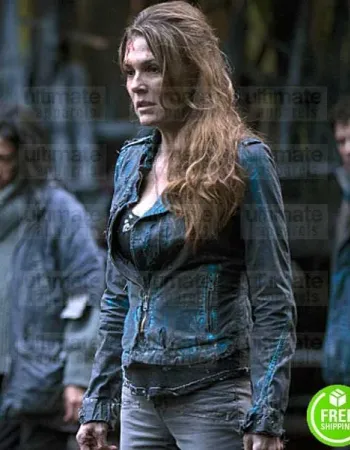 THE 100 PAIGE TURCO (ABIGAIL GRIFFIN) BLUE LEATHER JACKET