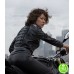 THE COURIER OLGA KURYLENKO BLACK BIKER LEATHER JACKET