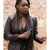 THE LOVEBIRDS ISSA RAE MAROON JACKET