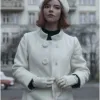 THE QUEEN'S GAMBIT BETH HARMON WHITE COAT
