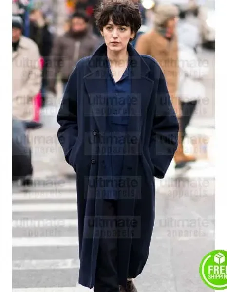 THE RHYTHM SECTION BLAKE LIVELY (STEPHANIE PATRICK) BLUE COTTON TRENCH COAT
