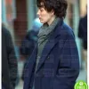 THE RHYTHM SECTION BLAKE LIVELY (STEPHANIE PATRICK) BLUE COTTON TRENCH COAT