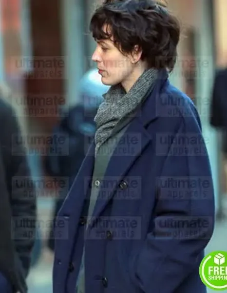 THE RHYTHM SECTION BLAKE LIVELY (STEPHANIE PATRICK) BLUE COTTON TRENCH COAT