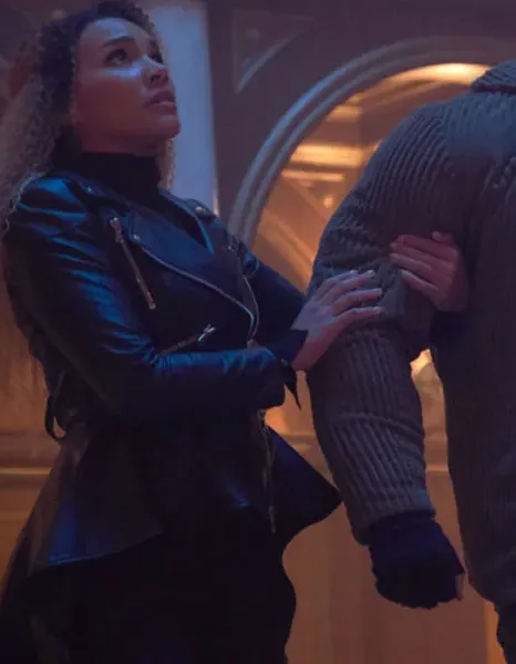 THE UMBRELLA ACADEMY EMMY RAVER-LAMPMAN BLACK FROCK JACKET