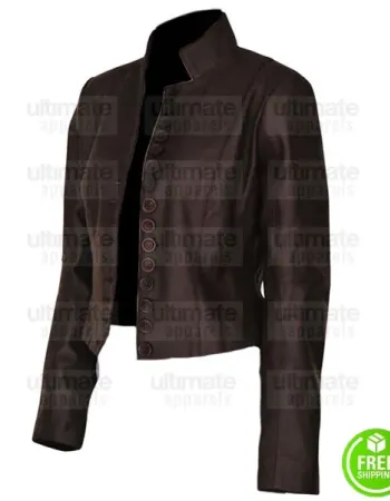 THE VAMPIRE DIARIES ELENA GILBERT (NINA DOBREV) BROWN JACKET