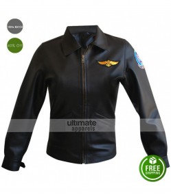 Top Gun Kelly McGillis Bomber Aviator Jacket