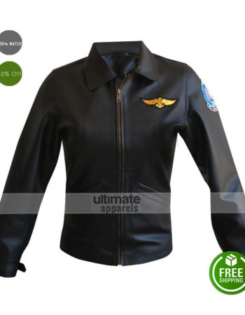 Top Gun Kelly McGillis Bomber Aviator Jacket