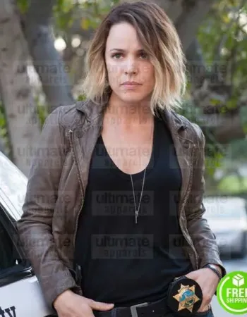 TRUE DETECTIVE RACHEL MCADAMS (ANI BEZZERIDES) BROWN LEATHER JACKET