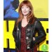 WATCHMEN PREMIERE FRANCES FISHER (JANE CRAWFORD) BIKER LEATHER JACKET