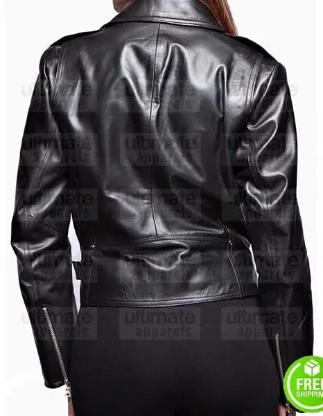 WOMEN'S SOFT LAMBSKIN MOTORCYCLE BLACK LEATHER JACKET WOMEN'S SOFT LAMBSKIN MOTORCYCLE BLACK LEATHER JACKET