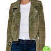 YOU ELIZABETH LAIL (GUINEVERE BECK) BIKER SUEDE LEATHER JACKET