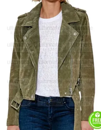 YOU ELIZABETH LAIL (GUINEVERE BECK) BIKER SUEDE LEATHER JACKET