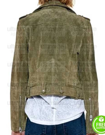 YOU ELIZABETH LAIL (GUINEVERE BECK) BIKER SUEDE LEATHER JACKET YOU ELIZABETH LAIL (GUINEVERE BECK) BIKER SUEDE LEATHER JACKET