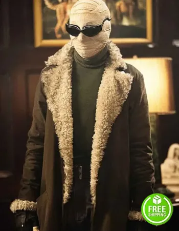 Doom Patrol Matt Bomer (Negative Man) Shearling Coat