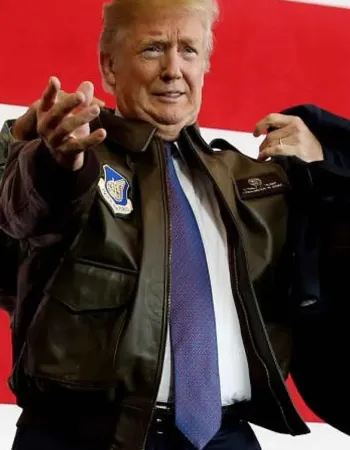Donald Trump A2 Flight Bomber Leather Jacket Donald Trump A2 Flight Bomber Leather Jacket