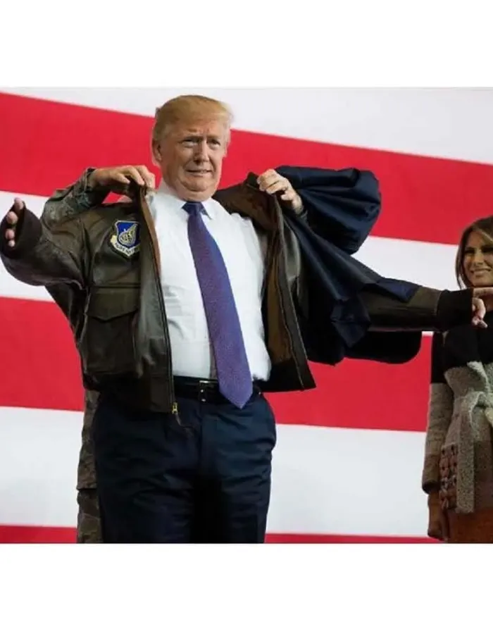 Donald Trump A2 Flight Bomber Leather Jacket