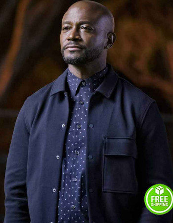 ALL AMERICAN TAYE DIGGS (BILLY BAKER) BLUE WOOL JACKET