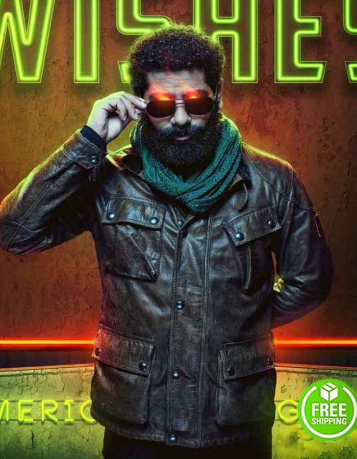 AMERICAN GODS SEASON 2 MOUSA KRAISH (THE JINN) BROWN LEATHER JACKET AMERICAN GODS SEASON 2 MOUSA KRAISH (THE JINN) BROWN LEATHER JACKET