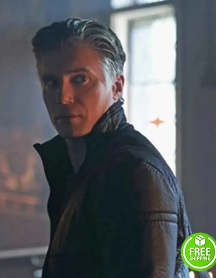 STAR TREK DISCOVERY ANSON MOUNT (CAPTAIN CHRISTOPHER PIKE) BLACK LEATHER JACKET