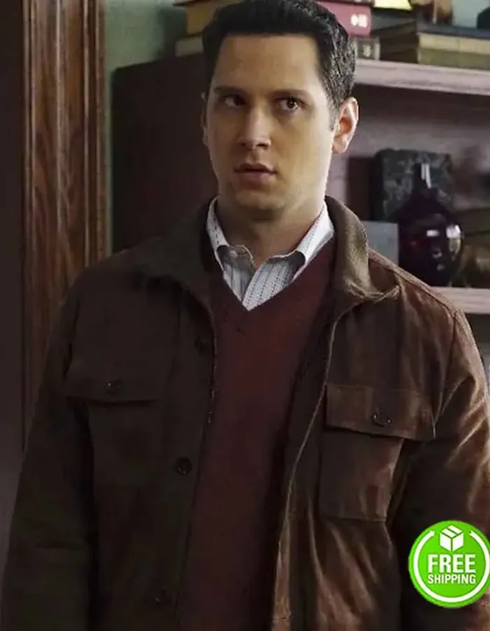 HOW TO GET AWAY WITH MURDER MATT MCGORRY (ASHER MILLSTONE) BROWN SUEDE LEATHER JACKET HOW TO GET AWAY WITH MURDER MATT MCGORRY (ASHER MILLSTONE) BROWN SUEDE LEATHER JACKET