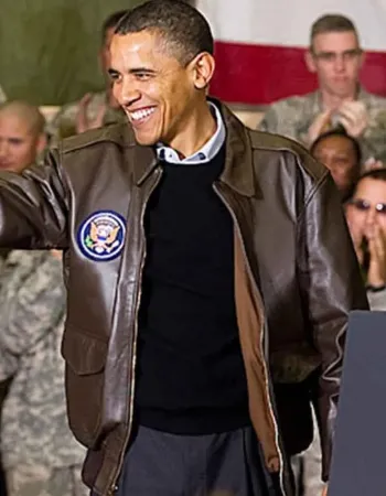 BARACK OBAMA BROWN JACKET