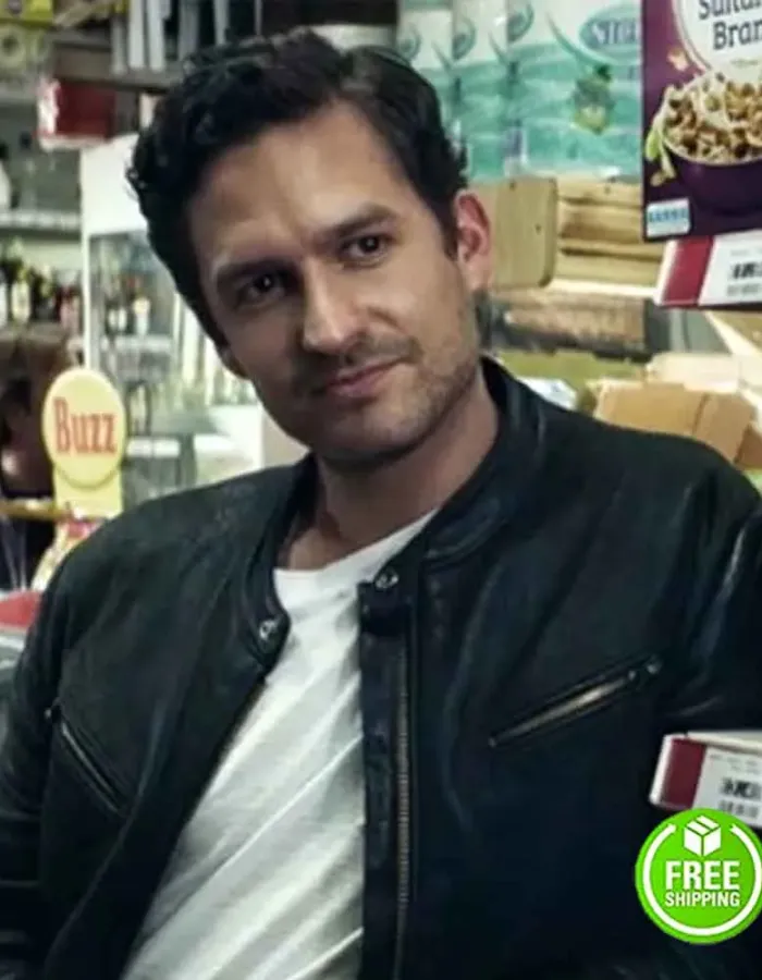 FLEABAG BEN ALDRIDGE (ARSEHOLE GUY) BLACK LEATHER JACKET
