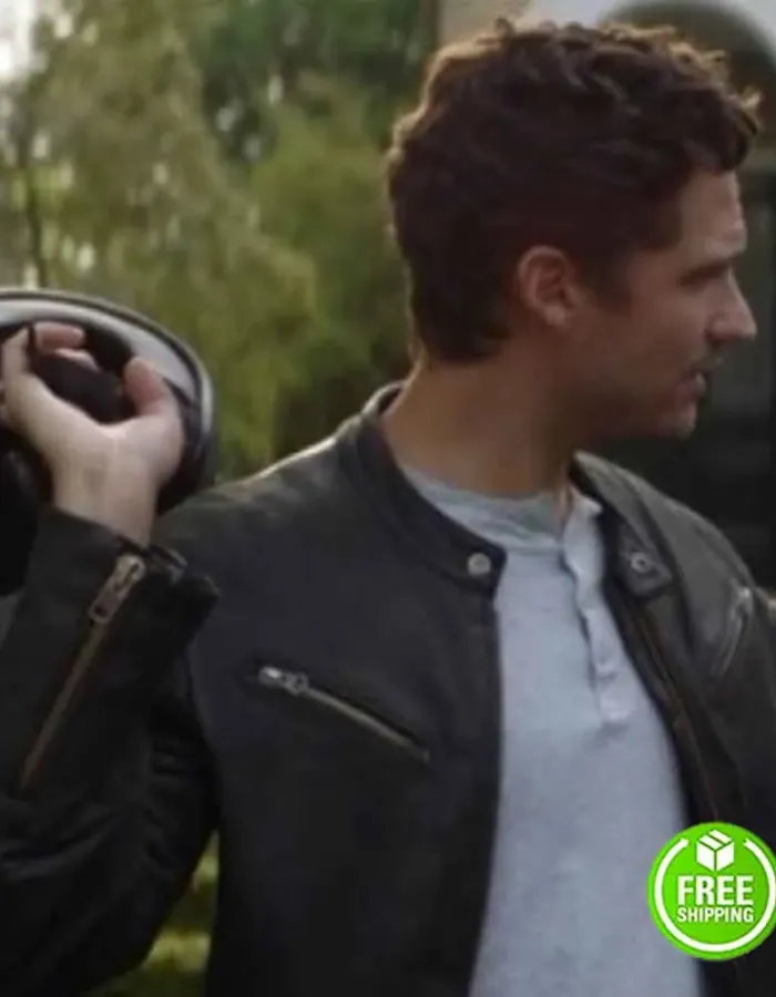 FLEABAG BEN ALDRIDGE (ARSEHOLE GUY) BLACK LEATHER JACKET