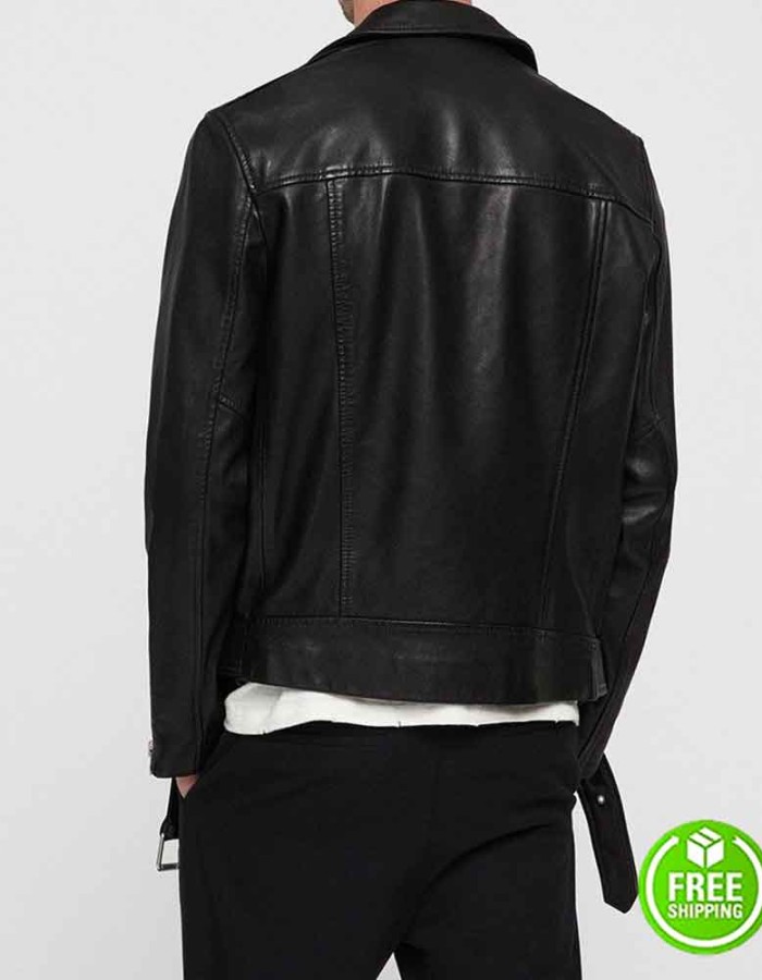 ARROW STEPHEN AMELL (OLIVER QUEEN) BLACK BIKER LEATHER JACKET