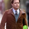 ALLIED BRAD PITT (MAX VATAN) BROWN SUEDE LEATHER JACKET