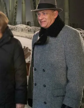 BRIDGE OF SPIES TOM HANKS (JAMES B. DONOVAN) GREY WOOL TRENCH COAT
