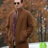 KNIVES OUT CHRIS EVANS (RANSOM DRYSDALE) BROWN WOOL COAT KNIVES OUT CHRIS EVANS (RANSOM DRYSDALE) BROWN WOOL COAT