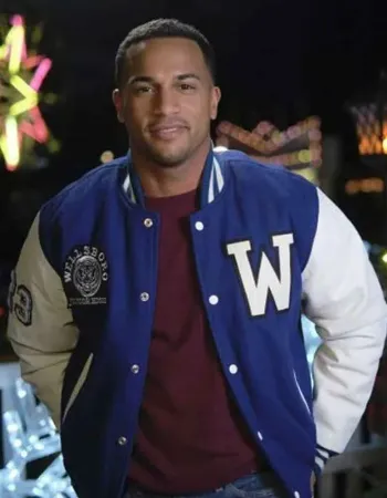 CHRISTMAS COMES TWICE MICHAEL XAVIER (GEORGE CAMPBELL)  LETTERMAN VARSITY JACKET 