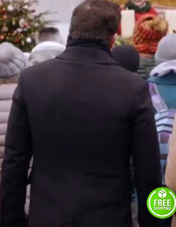 CHRISTMAS IN VIENNA BRENNAN ELLIOTT (MARK OLSEN) BLACK TRENCH COAT