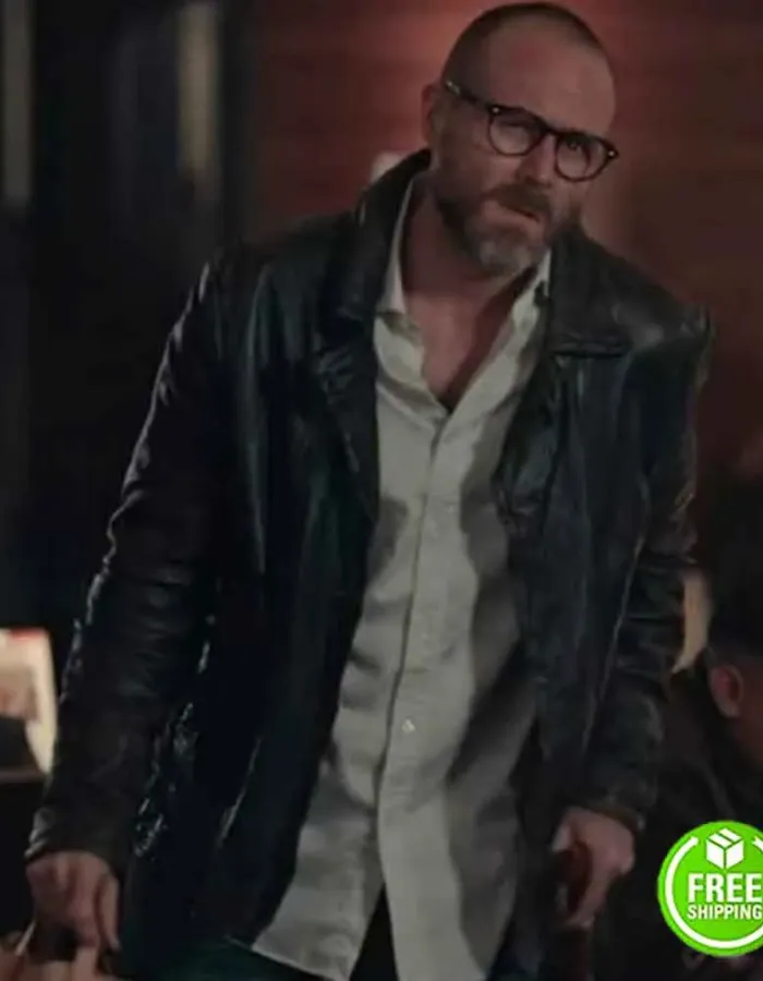 DARK DESIRE JORGE POZA (LEONARDO SOLARES) BLACK LEATHER JACKET