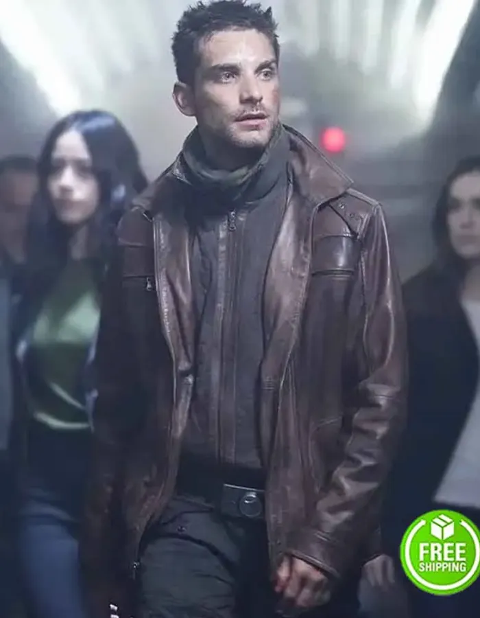 AGENTS OF SHIELD SEASON 5 JEFF WARD (DEKE SHAW) BROWN LEATHER JACKET