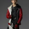 Carlos Descendants Cameron Boyce Shearling Leather Jacket