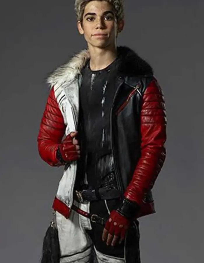Carlos Descendants Cameron Boyce Shearling Leather Jacket