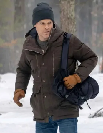 NEW BLOOD MICHAEL C. HALL (DEXTER MORGAN) BROWN COTTON JACKET