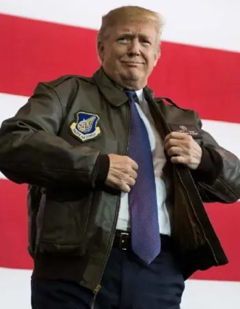 Donald Trump A2 Flight Bomber Leather Jacket